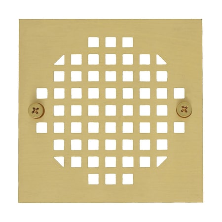 Jones Stephens 4-1/4in. Polished Brass Square Cast Coverall Strainer C60813